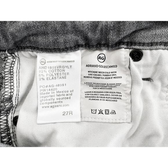 AG Womens The Prima Ankle MidRise Cigarette Ankle Split Hem Stretch Jean Raw Hem - Picture 6 of 7